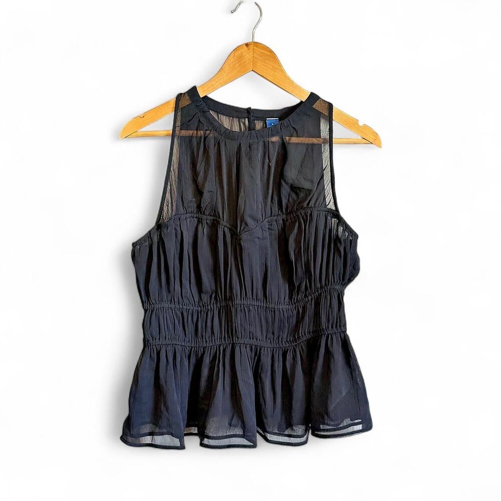 Old-navy Women's Black sheer mesh tank top Size 6